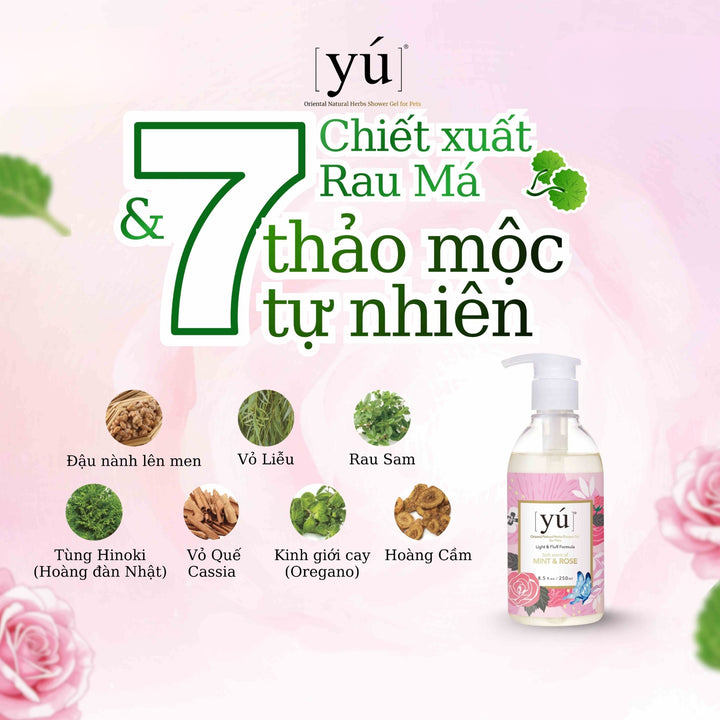 [250ml - 400ml] Sữa Tắm Yú Siêu Thơm Cho Chó Mèo, Thảo Dược Thiên Nhiên Dịu Nhẹ, Đủ Mùi Hương