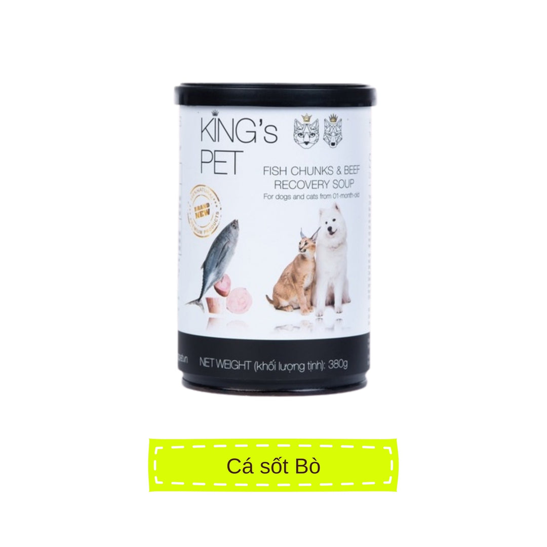 [Combo 24 lon] Pate King's Pet Chó Mèo Mọi Lứa Tuổi 380G