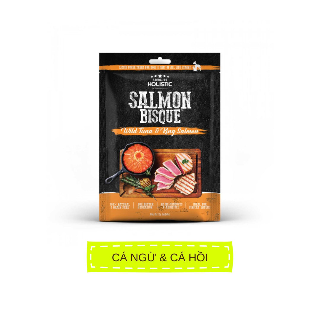 Súp Thưởng Cho Chó Mèo Absolute Holistic Bisque, 60g (Túi 5 Tuýp)