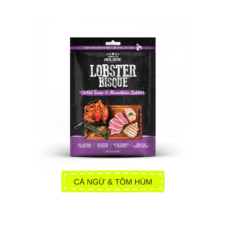 Súp Thưởng Cho Chó Mèo Absolute Holistic Bisque, 60g (Túi 5 Tuýp)