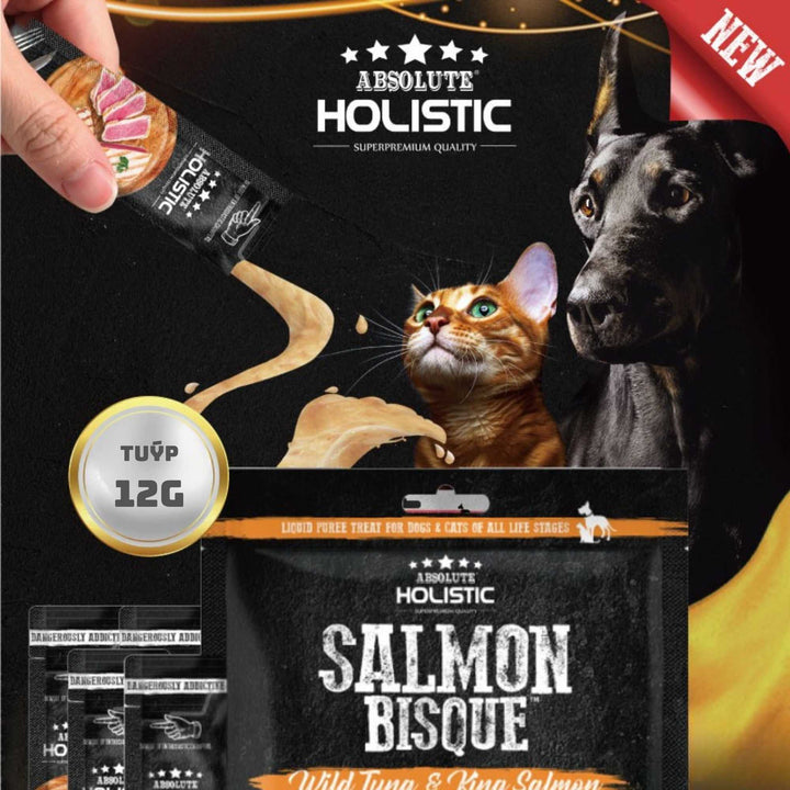 Súp Thưởng Cho Chó Mèo Absolute Holistic Bisque, 60g (Túi 5 Tuýp)