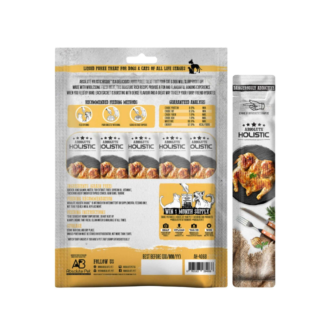 Súp Thưởng Cho Chó Mèo Absolute Holistic Bisque, 60g (Túi 5 Tuýp)