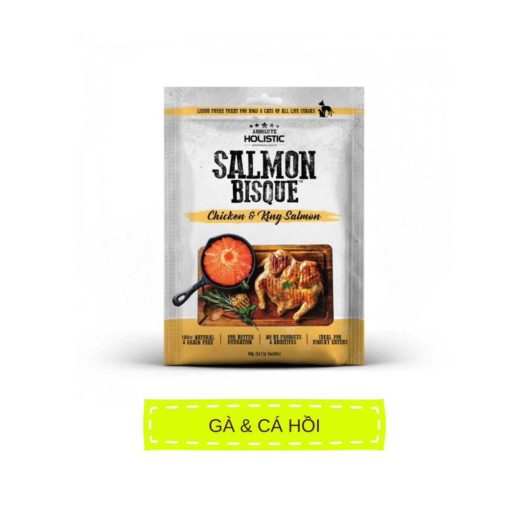 Súp Thưởng Cho Chó Mèo Absolute Holistic Bisque, 60g (Túi 5 Tuýp)