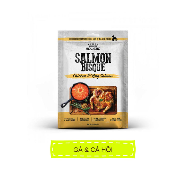 Súp Thưởng Cho Chó Mèo Absolute Holistic Bisque, 60g (Túi 5 Tuýp)