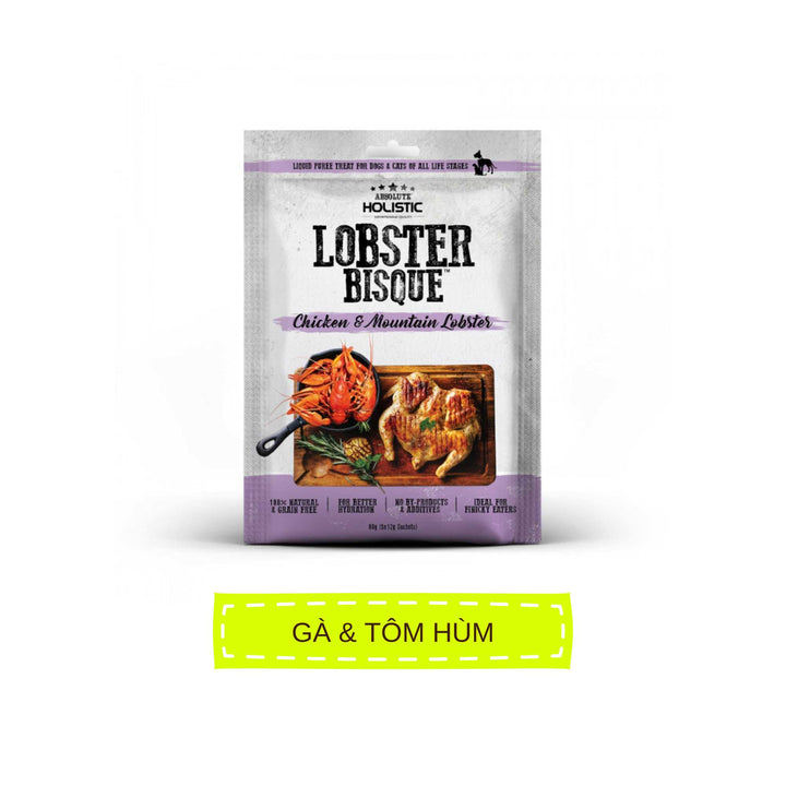 Súp Thưởng Cho Chó Mèo Absolute Holistic Bisque, 60g (Túi 5 Tuýp)