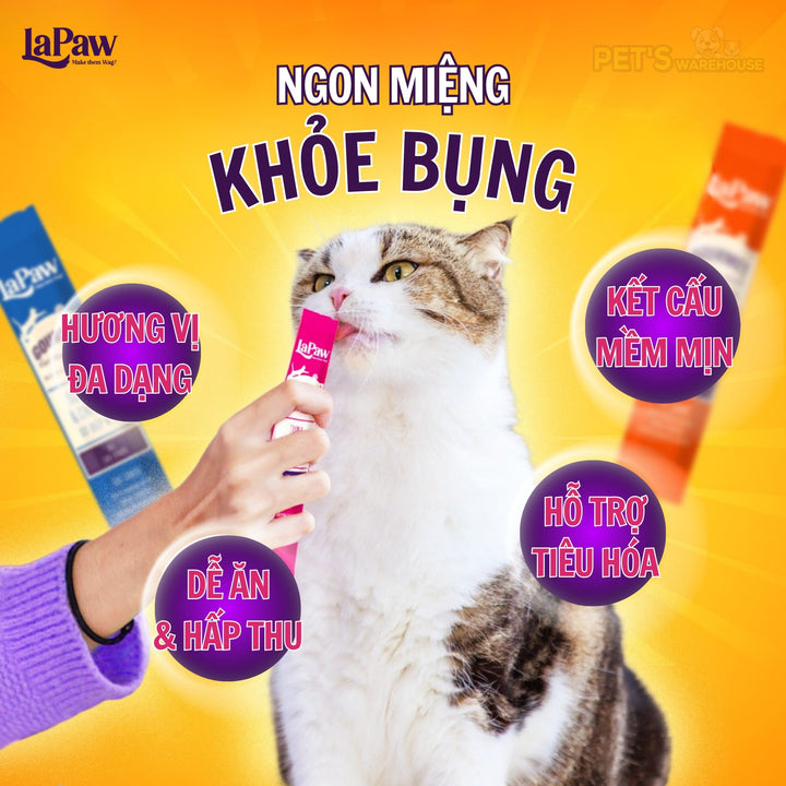 [Combo 5 - 10 - 15 Tuýp] Súp Thưởng LaPaw Gourmet Cho Mèo Mọi Lứa Tuổi, Tuýp 12g