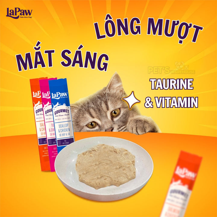 [Combo 5 - 10 - 15 Tuýp] Súp Thưởng LaPaw Gourmet Cho Mèo Mọi Lứa Tuổi, Tuýp 12g
