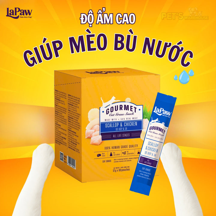 [Combo 5 - 10 - 15 Tuýp] Súp Thưởng LaPaw Gourmet Cho Mèo Mọi Lứa Tuổi, Tuýp 12g