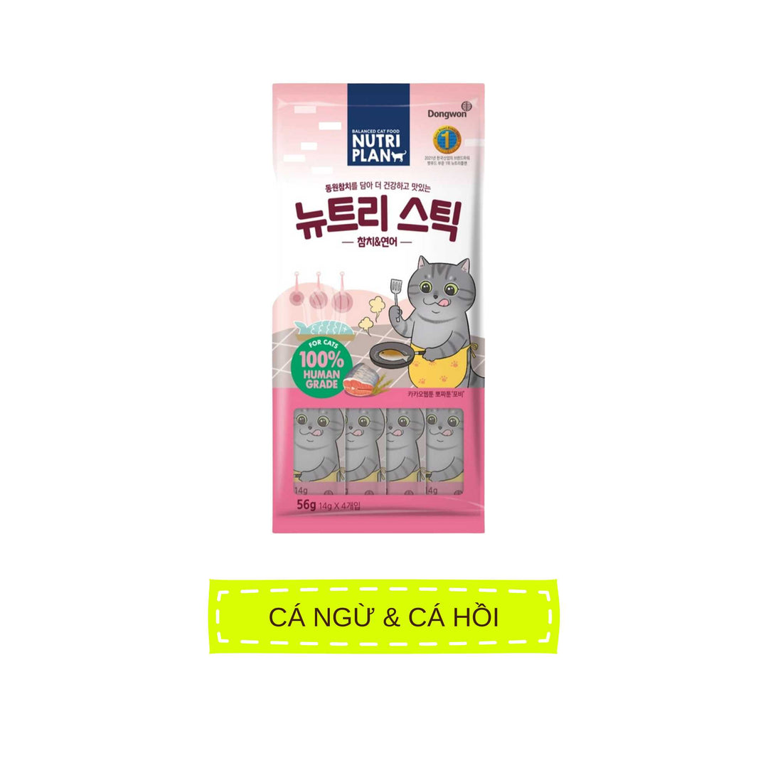 Súp Thưởng Cho Mèo Nutri Plan Stick, Gói 4 Thanh, 56g