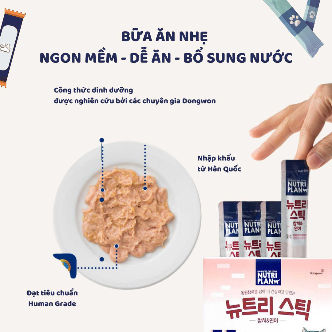 [Combo 10 - 20 Stick] Súp Thưởng Cho Mèo Nutri Plan, Thanh 14g