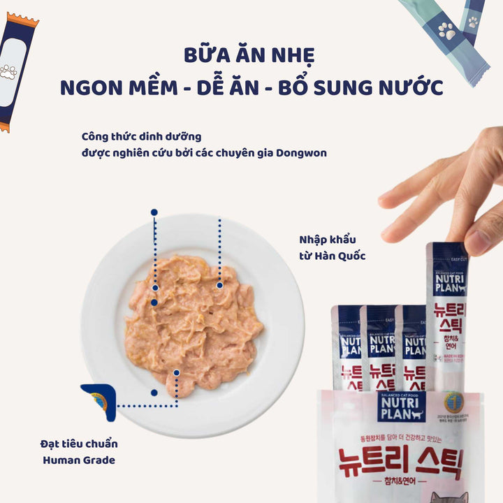 Súp Thưởng Cho Mèo Nutri Plan Stick, Gói 4 Thanh, 56g
