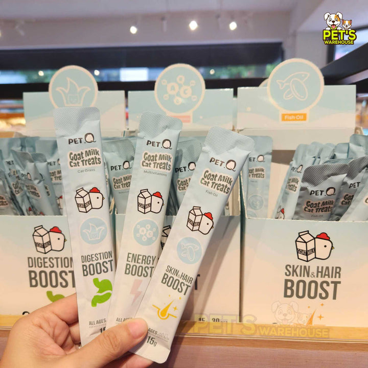 [Hộp 30 Tuýp] Súp Thưởng Sữa Dê PetQ Cho Mèo Mọi Lứa Tuổi, Tuýp 15g