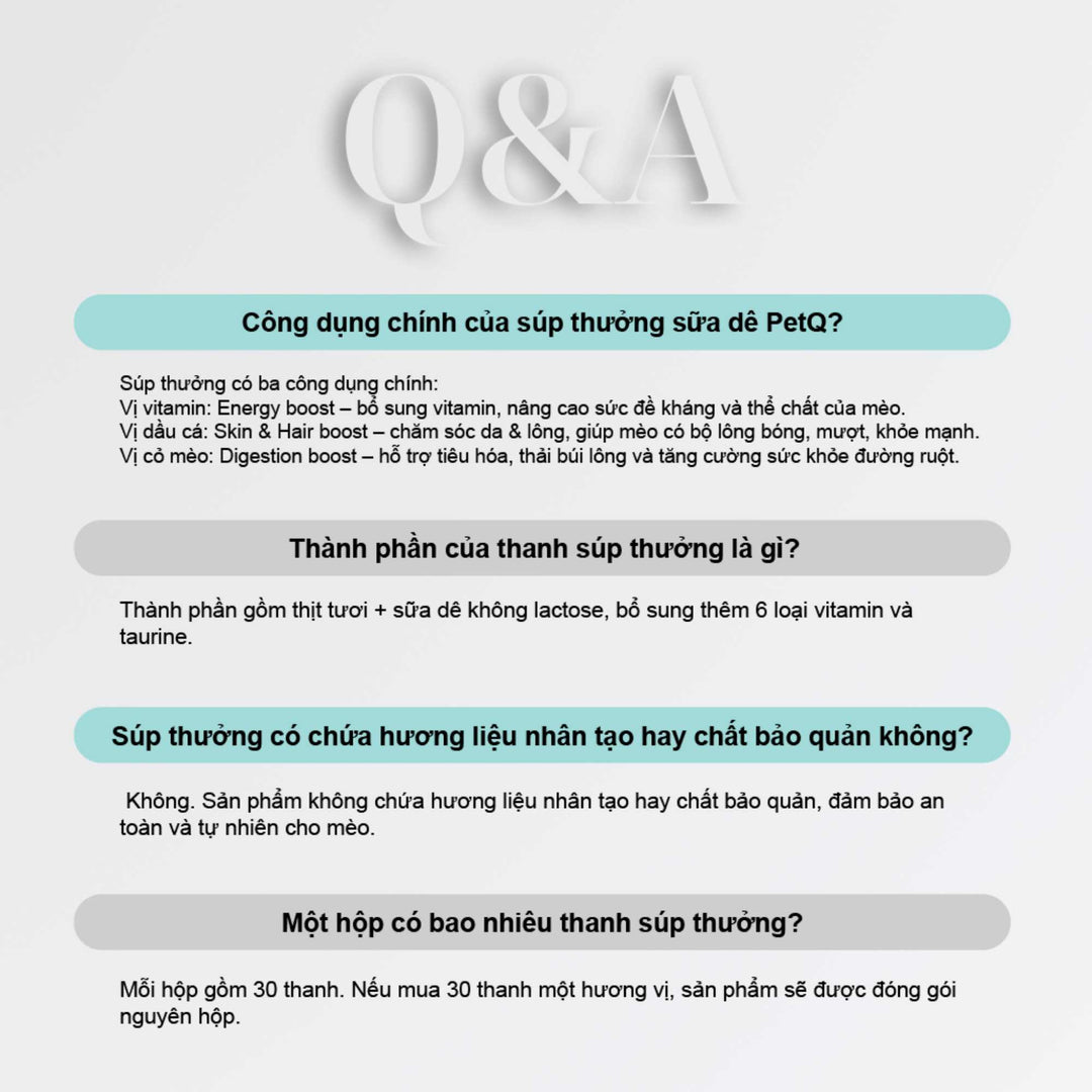 [Hộp 30 Tuýp] Súp Thưởng Sữa Dê PetQ Cho Mèo Mọi Lứa Tuổi, Tuýp 15g