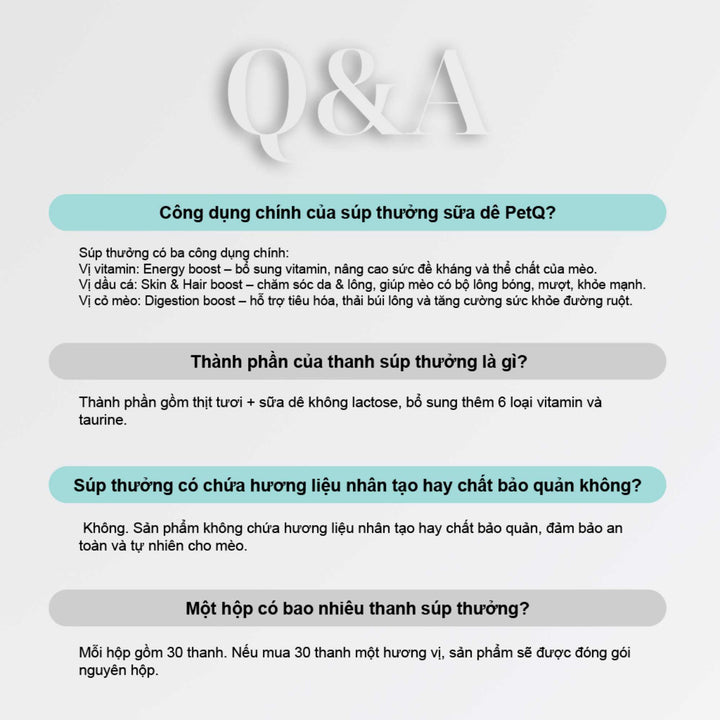 [Hộp 30 Tuýp] Súp Thưởng Sữa Dê PetQ Cho Mèo Mọi Lứa Tuổi, Tuýp 15g