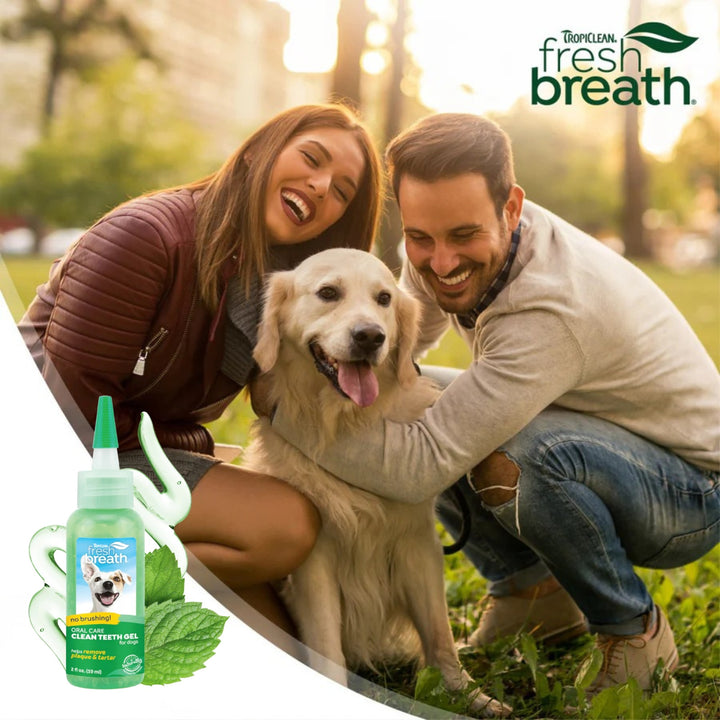 Gel Vệ Sinh Răng Miệng Cho Chó Mèo TropiClean Fresh Breath, 59ml