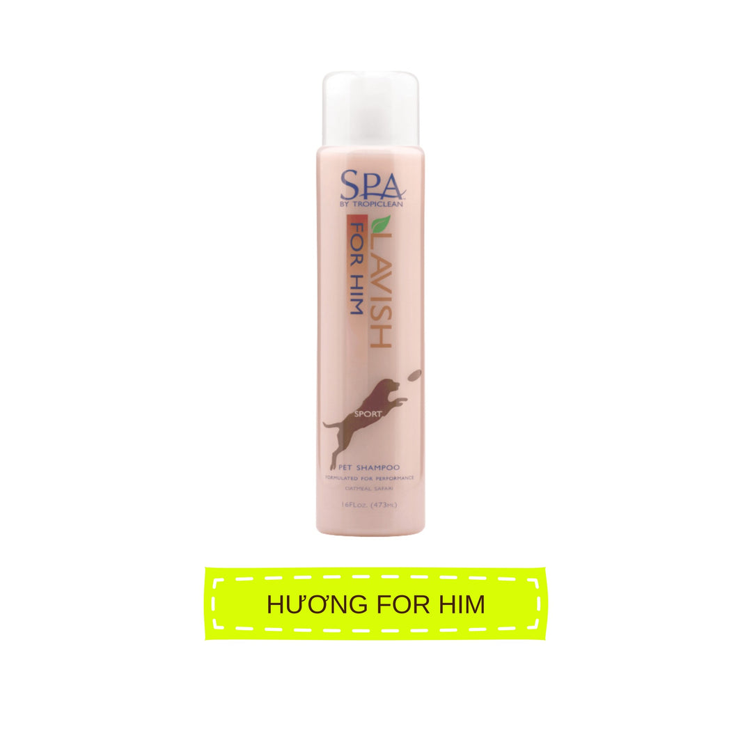 Sữa Tắm Dưỡng Lông Cho Chó Mèo Tropiclean Spa Lavish Shampoo, Lưu Hương Lâu, 473ml