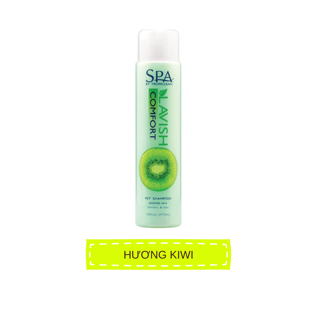 Sữa Tắm Dưỡng Lông Cho Chó Mèo Tropiclean Spa Lavish Shampoo, Lưu Hương Lâu, 473ml