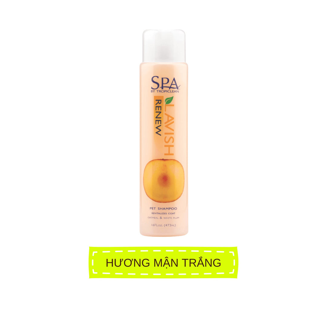 Sữa Tắm Dưỡng Lông Cho Chó Mèo Tropiclean Spa Lavish Shampoo, Lưu Hương Lâu, 473ml
