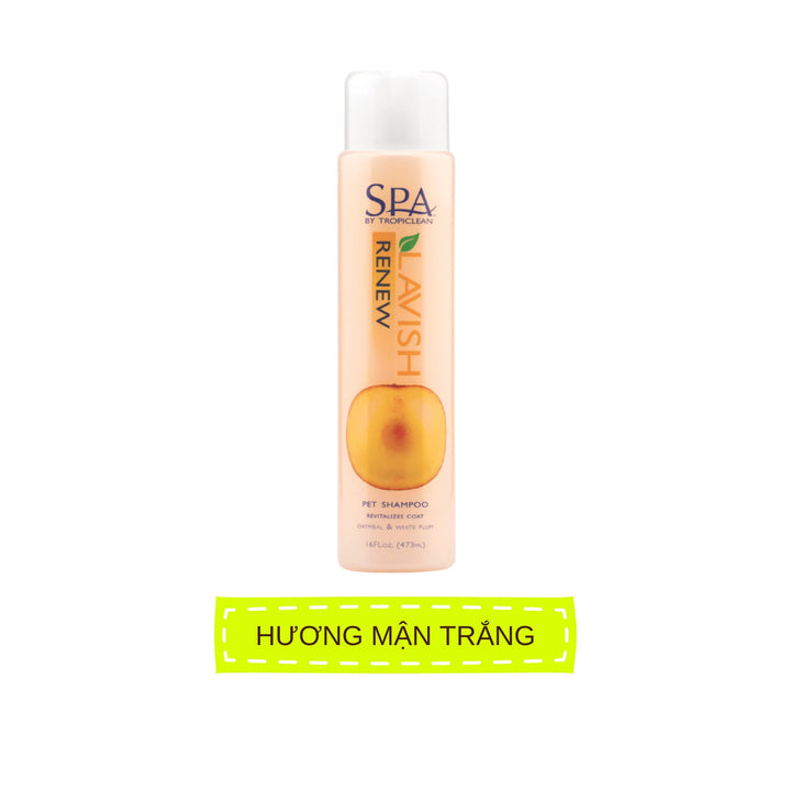 Sữa Tắm Dưỡng Lông Cho Chó Mèo Tropiclean Spa Lavish Shampoo, Lưu Hương Lâu, 473ml