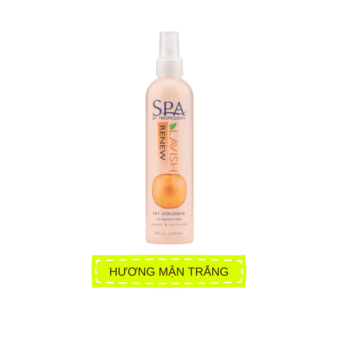 Xịt Thơm Dưỡng Lông Tropiclean Cho Chó Mèo, Chống Tia UV, Chống Bạc Màu Lông, Kiểm Soát Dầu, 236ml