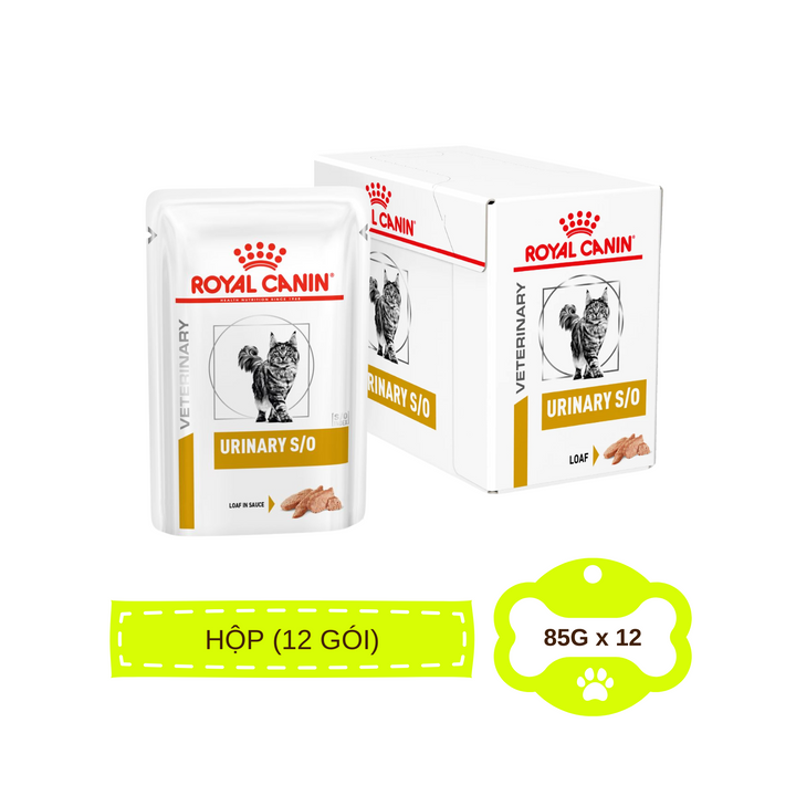 [Combo 3 - 12 Gói] Pate Mèo Royal Canin Urinary S/O, Gói 85g