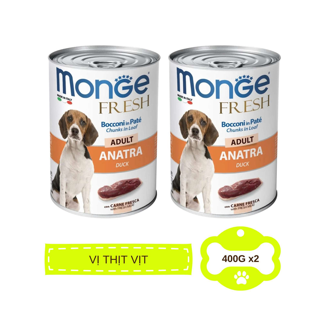 Pate Monge Cho Chó Trưởng Thành Nhiều Vị , Lon 400g