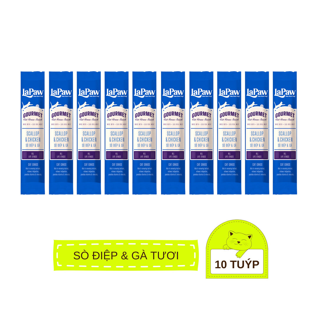 [Combo 5 - 10 - 15 Tuýp] Súp Thưởng LaPaw Gourmet Cho Mèo Mọi Lứa Tuổi, Tuýp 12g