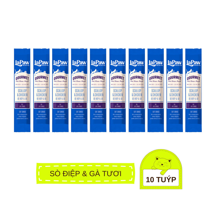 [Combo 5 - 10 - 15 Tuýp] Súp Thưởng LaPaw Gourmet Cho Mèo Mọi Lứa Tuổi, Tuýp 12g