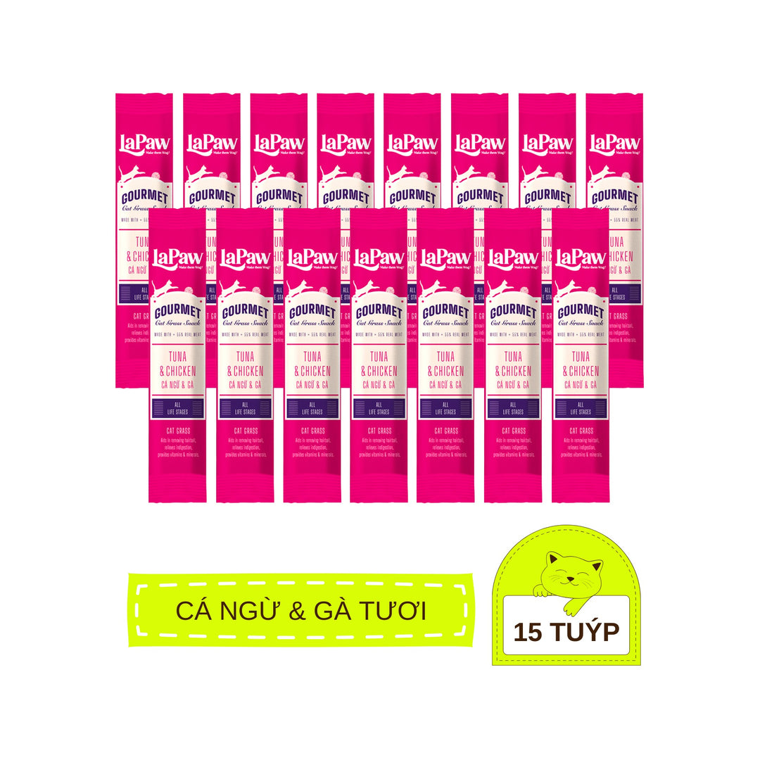 [Combo 5 - 10 - 15 Tuýp] Súp Thưởng LaPaw Gourmet Cho Mèo Mọi Lứa Tuổi, Tuýp 12g
