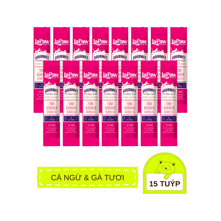 [Combo 5 - 10 - 15 Tuýp] Súp Thưởng LaPaw Gourmet Cho Mèo Mọi Lứa Tuổi, Tuýp 12g