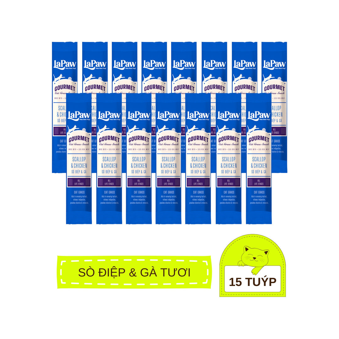 [Combo 5 - 10 - 15 Tuýp] Súp Thưởng LaPaw Gourmet Cho Mèo Mọi Lứa Tuổi, Tuýp 12g