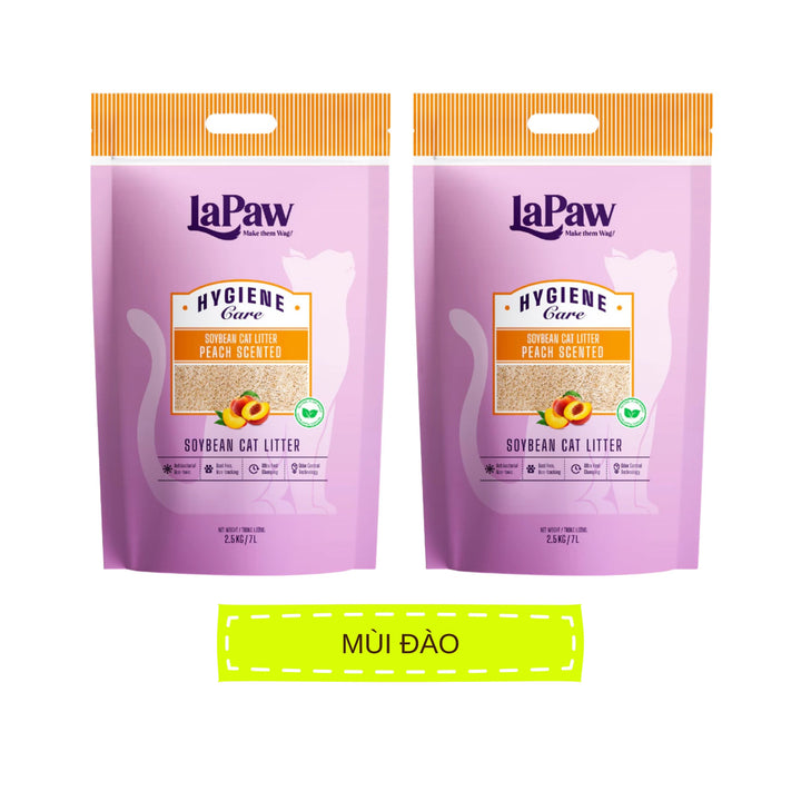 Cát Vệ Sinh Đậu Nành Mix Sắn Cao Cấp La Paw Cho Mèo, Mùi Kẹo Lollipop, 8L / 2.5Kg