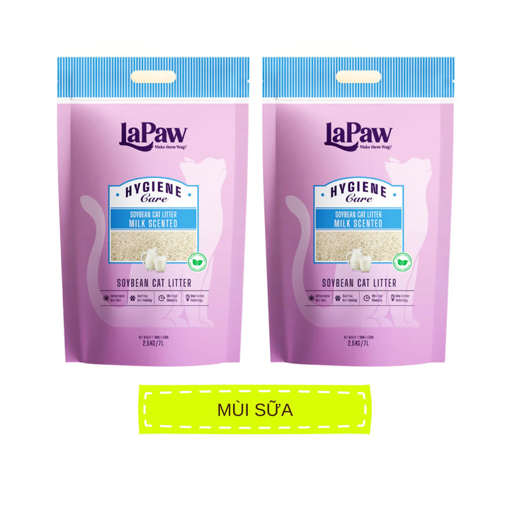 Cát Vệ Sinh Đậu Nành Mix Sắn Cao Cấp La Paw Cho Mèo, Mùi Kẹo Lollipop, 8L / 2.5Kg