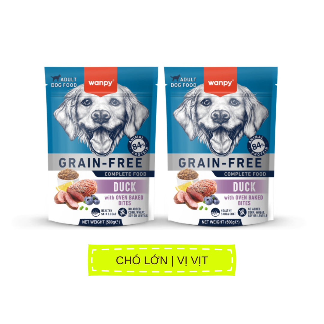 Hạt Wanpy Cho Chó Mèo, Mix Viên Thịt Nướng, Không Ngũ Cốc, Nhiều Vị, Túi 500g