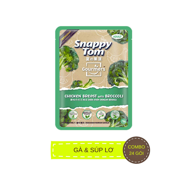 [Combo 12 - 24 Gói] Pate Snappy Tom Trái Cây Mới Cho Mèo, Gói 70g