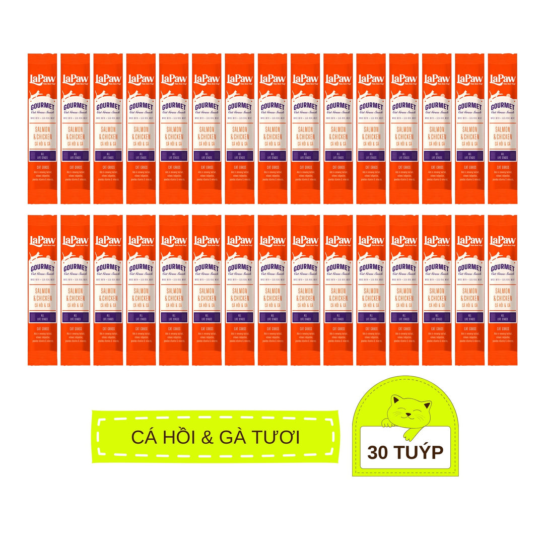 [Combo 30 - 60 Tuýp] Súp Thưởng LaPaw Gourmet Cho Mèo Mọi Lứa Tuổi, Tuýp 12g