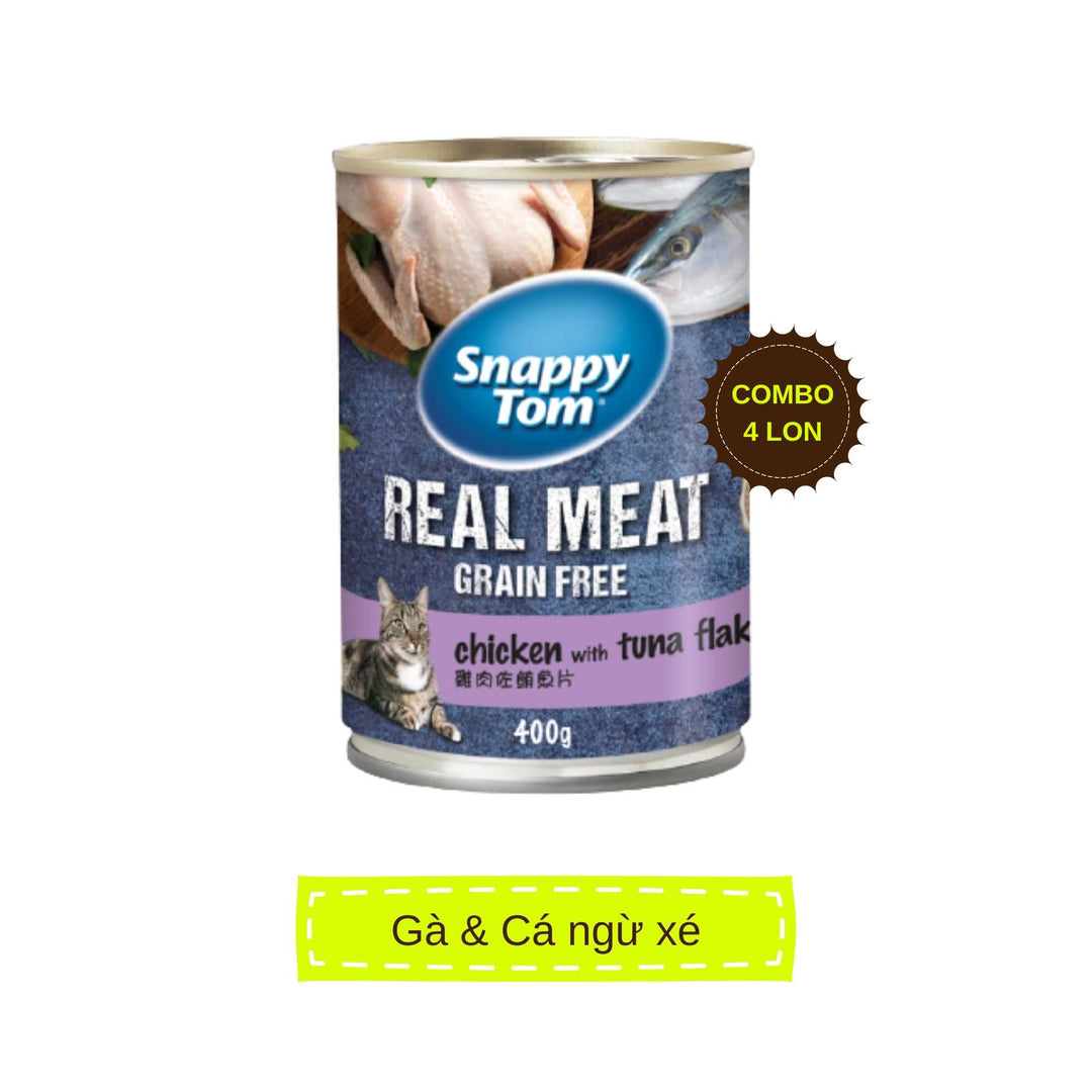 Pate Snappy Tom Real Fish Mèo Lon 400G