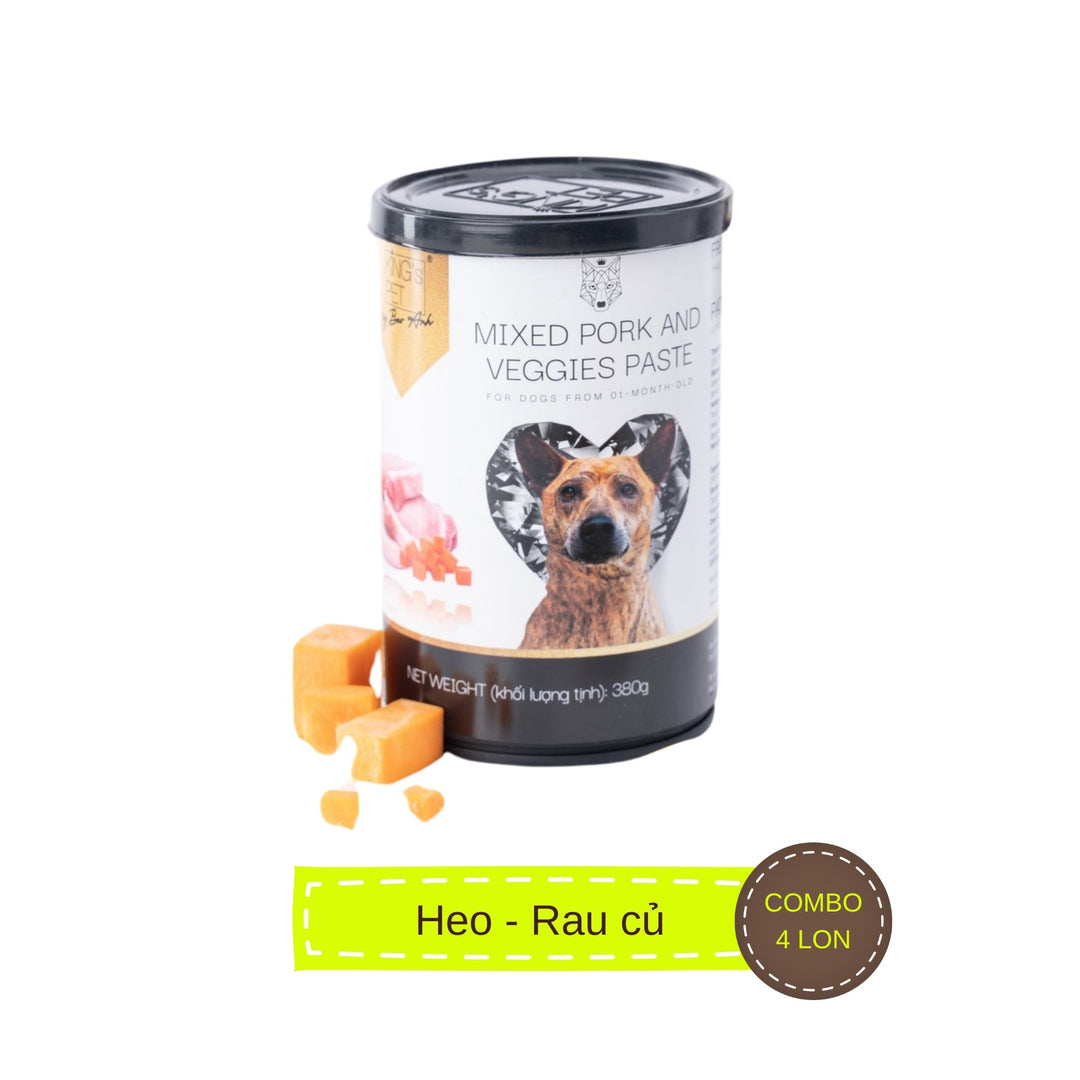 [Combo 4 lon] Pate King's Pet Chó Mèo Mọi Lứa Tuổi 380G
