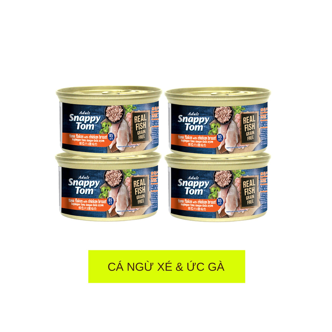 Pate Snappy Tom Premium Cho Mèo Trưởng Thành, Lon 85g