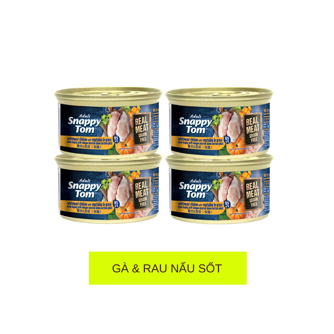 Pate Snappy Tom Premium Cho Mèo Trưởng Thành, Lon 85g