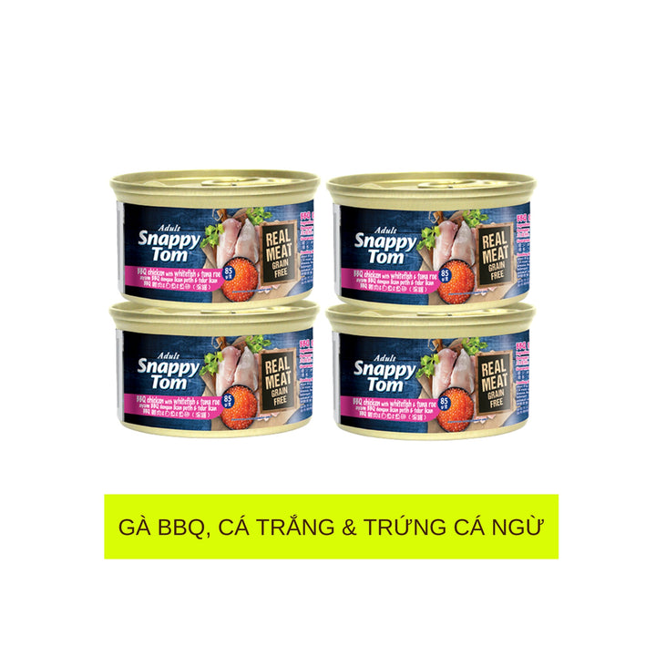 Pate Snappy Tom Premium Cho Mèo Trưởng Thành, Lon 85g