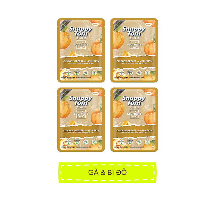 Pate Trái Cây Snappy Tom Cho Mèo, Hương Vị Mới, Gói 70g