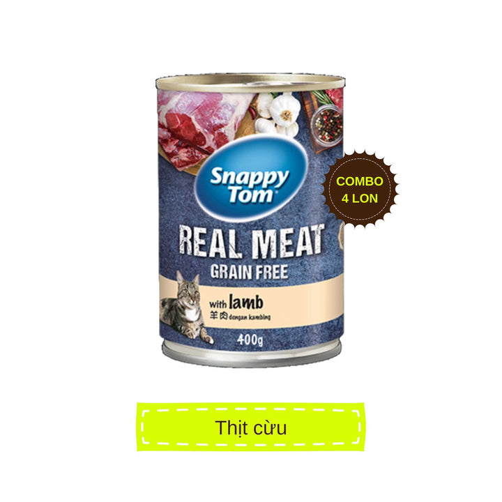 Pate Snappy Tom Real Fish Mèo Lon 400G