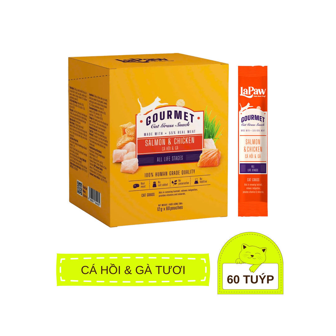 [Combo 30 - 60 Tuýp] Súp Thưởng LaPaw Gourmet Cho Mèo Mọi Lứa Tuổi, Tuýp 12g
